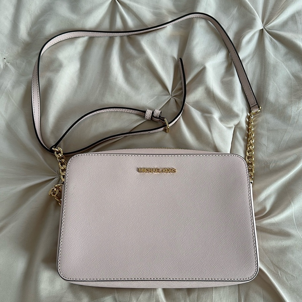 Pink Michael Kors crossbody bag from Jet Set Collection